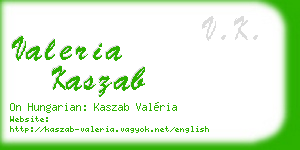 valeria kaszab business card