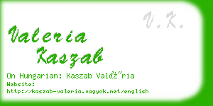 valeria kaszab business card